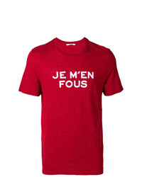 rotes bedrucktes T-Shirt mit einem Rundhalsausschnitt von Zadig & Voltaire