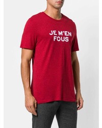 rotes bedrucktes T-Shirt mit einem Rundhalsausschnitt von Zadig & Voltaire