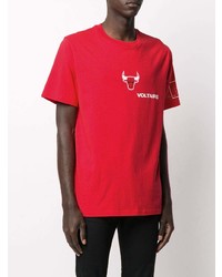 rotes bedrucktes T-Shirt mit einem Rundhalsausschnitt von Zadig & Voltaire