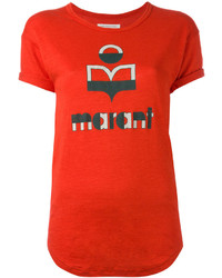 rotes bedrucktes T-shirt von Etoile Isabel Marant