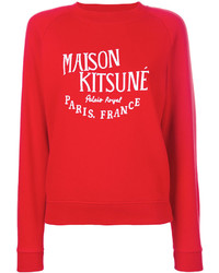 rotes bedrucktes T-shirt von MAISON KITSUNE