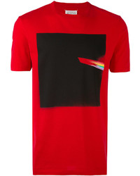 rotes bedrucktes T-shirt von Maison Margiela