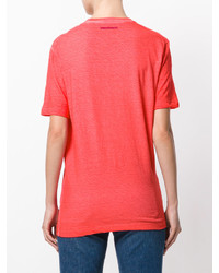 rotes bedrucktes T-shirt von Dsquared2