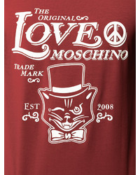 rotes bedrucktes T-shirt von Love Moschino