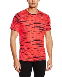 rotes bedrucktes T-shirt von Puma
