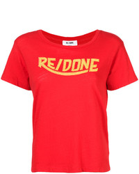 rotes bedrucktes T-shirt von RE/DONE