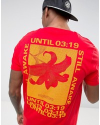 rotes bedrucktes T-shirt von Asos