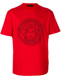 rotes bedrucktes T-shirt von Versus