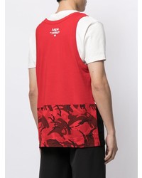 rotes bedrucktes Trägershirt von AAPE BY A BATHING APE