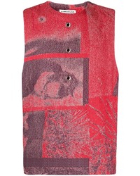 rotes bedrucktes Trägershirt von Ximon Lee