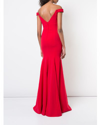 rotes besticktes Ballkleid von Marchesa Notte