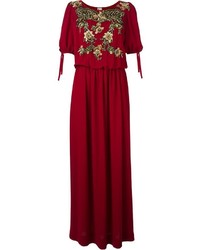 rotes besticktes Kleid von Antonio Marras