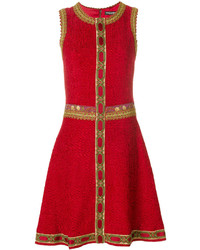 rotes besticktes Kleid von Dolce & Gabbana