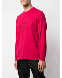 rotes besticktes Langarmshirt von Supreme