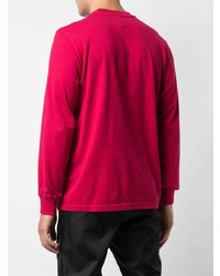 rotes besticktes Langarmshirt von Supreme