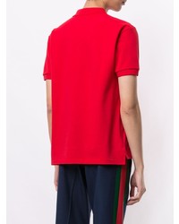 rotes besticktes Polohemd von Comme Des Garcons Play