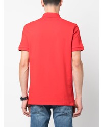 rotes besticktes Polohemd von BOSS