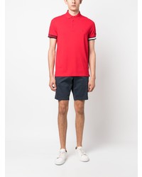 rotes besticktes Polohemd von Tommy Hilfiger