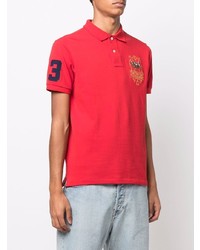 rotes besticktes Polohemd von Polo Ralph Lauren