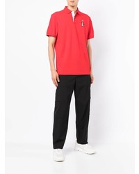 rotes besticktes Polohemd von Hackett