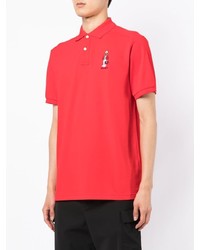 rotes besticktes Polohemd von Hackett