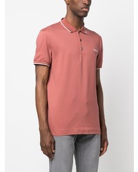 rotes besticktes Polohemd von Zegna