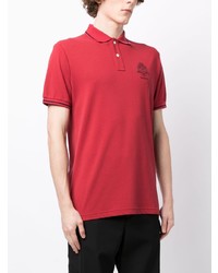 rotes besticktes Polohemd von Hackett