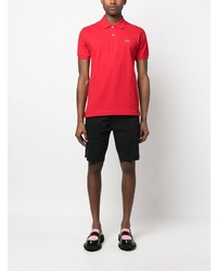 rotes besticktes Polohemd von Lacoste