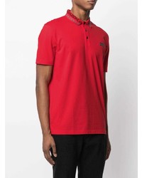 rotes besticktes Polohemd von BOSS