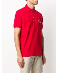 rotes besticktes Polohemd von Tommy Hilfiger