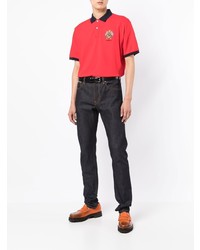 rotes besticktes Polohemd von Hackett