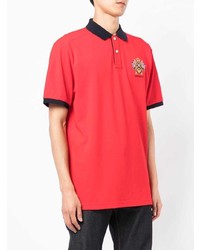 rotes besticktes Polohemd von Hackett