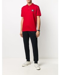 rotes besticktes Polohemd von Tommy Hilfiger