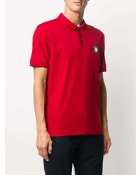 rotes besticktes Polohemd von Tommy Hilfiger