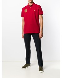 rotes besticktes Polohemd von Polo Ralph Lauren