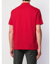 rotes besticktes Polohemd von Versace