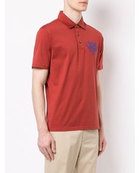 rotes besticktes Polohemd von Gieves & Hawkes