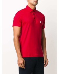 rotes besticktes Polohemd von Tommy Hilfiger