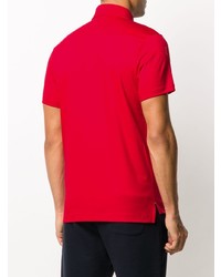 rotes besticktes Polohemd von Tommy Hilfiger