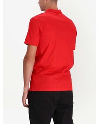 rotes besticktes Polohemd von BOSS