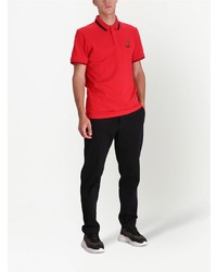 rotes besticktes Polohemd von BOSS