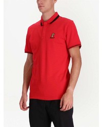 rotes besticktes Polohemd von BOSS