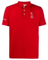 rotes besticktes Polohemd von North Sails