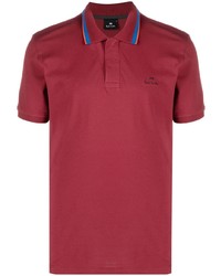 rotes besticktes Polohemd von PS Paul Smith