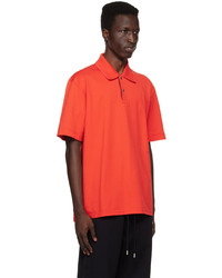 rotes besticktes Polohemd von Lanvin