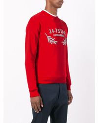 rotes besticktes Sweatshirt von DSQUARED2