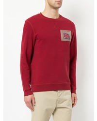 rotes besticktes Sweatshirt von Kent & Curwen