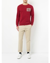 rotes besticktes Sweatshirt von Kent & Curwen