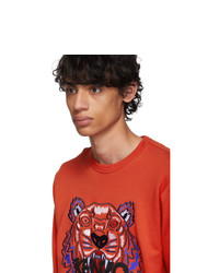 rotes besticktes Sweatshirt von Kenzo