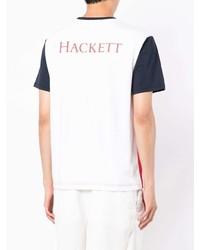 rotes besticktes T-Shirt mit einem Rundhalsausschnitt von Hackett